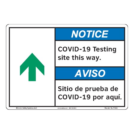 Notice/COVID-19 (F1393-)|Aluminum 10" X 14" |COVID Signs|Sign for Business, Retail, Workplace, Restaurant, Medical Facility